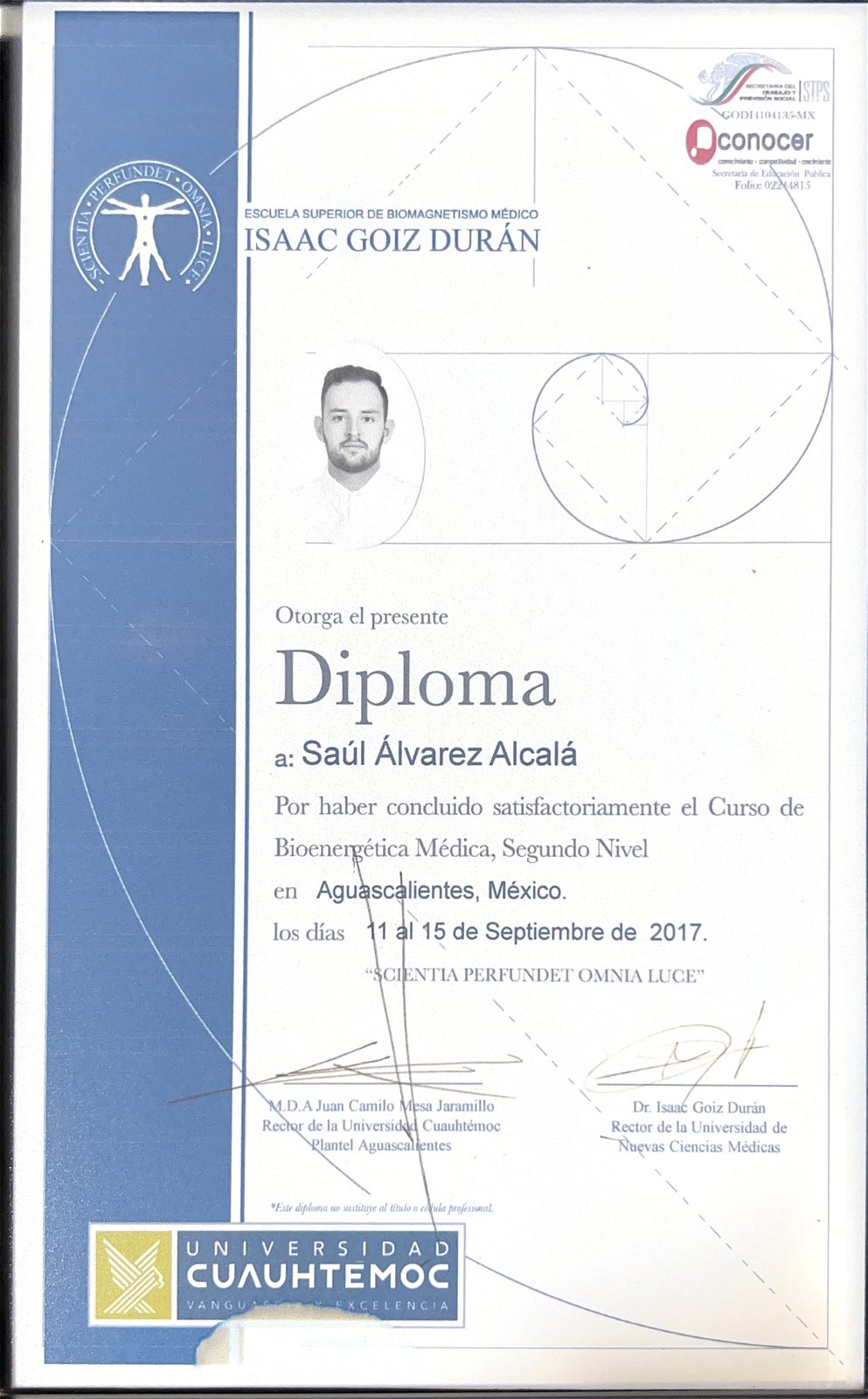 Diploma Bioenergética Médica, Segundo Nivel — Universidad Cuauhtémoc